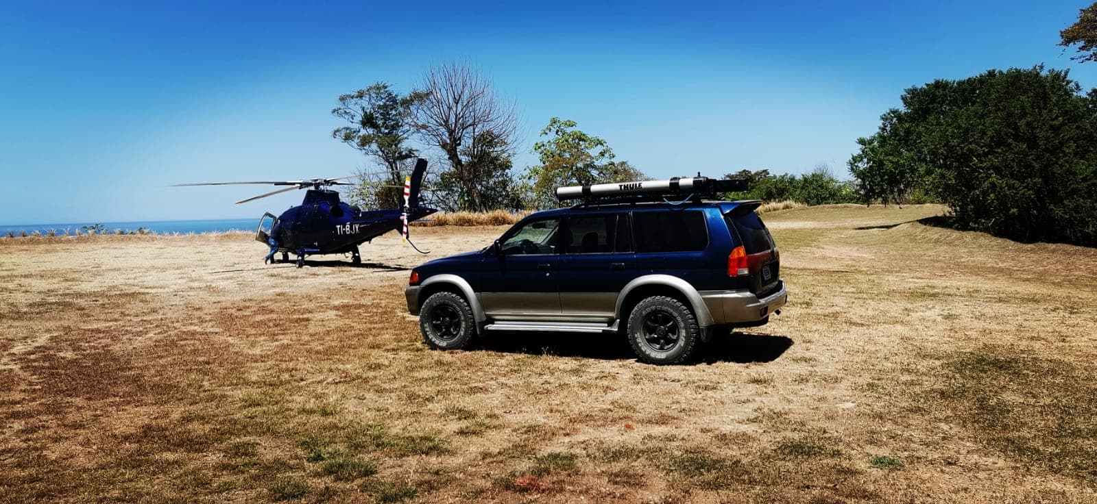 Beto with his vehicle, ready for your next adventure